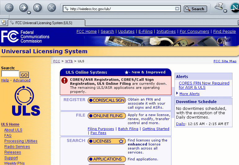 Fcc Uls License Search